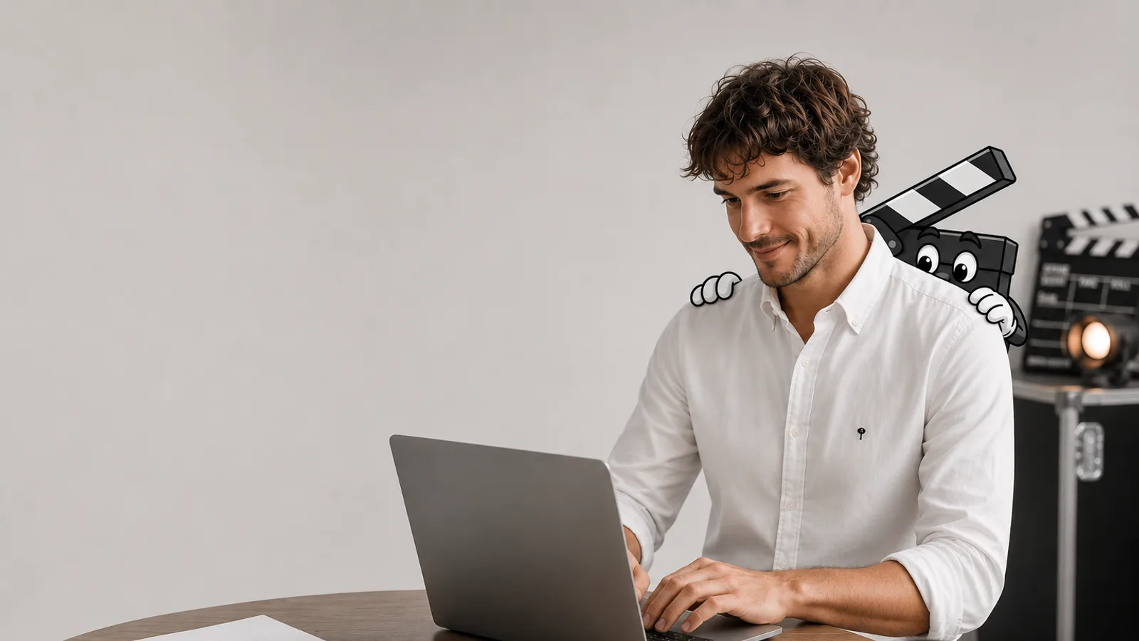 Un acteur cherche des appels de casting depuis son ordinateur